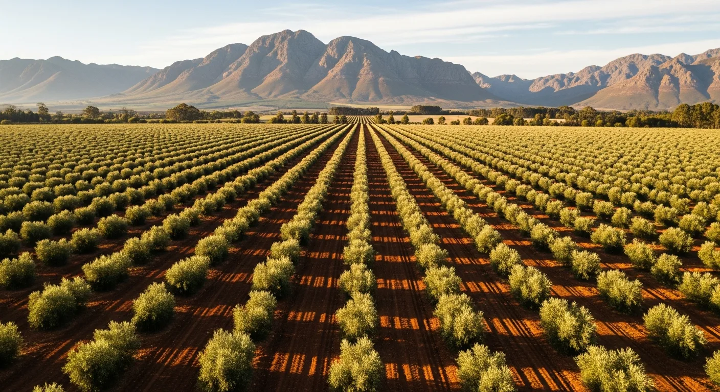 Aerial view of Rio Largo olive groves